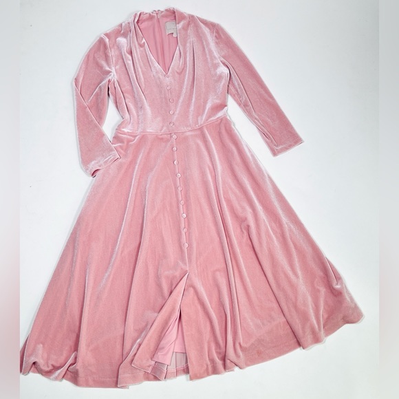 GAL MEETS GLAM Velvet Pink Dress Size